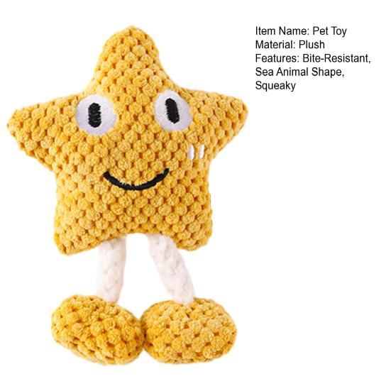 Interaktives Hundestofftier Quietschendes Stofftier Meeresbewohner Weiches Kauspielzeug Schildkröte Krabbe Seestern Welpen Zahnungsspielzeug für mittlere Kauer Indoor-Spiel