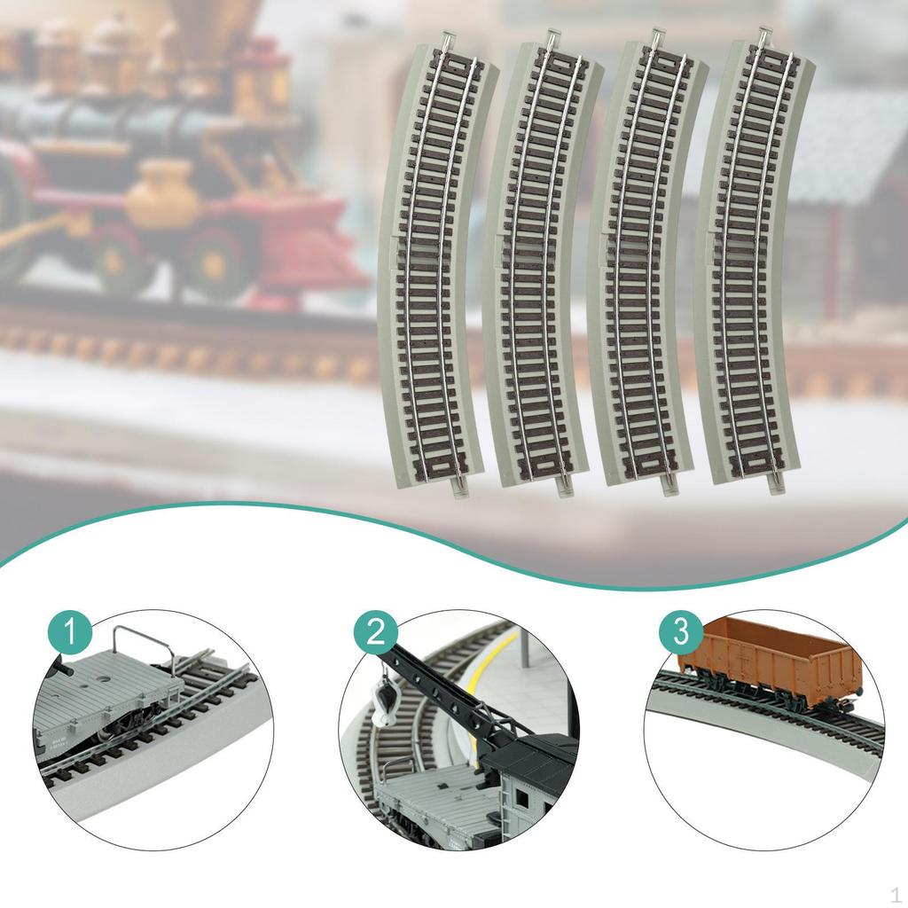 4 Pieces HO Scale Track DIY Architecture Multifunctional Railroad Model Railway Accessory for