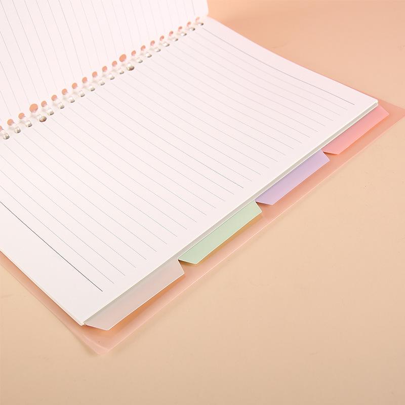 PP Index Page Solid Color Divider Labels for B5 Ring Binders - Macaron Collection