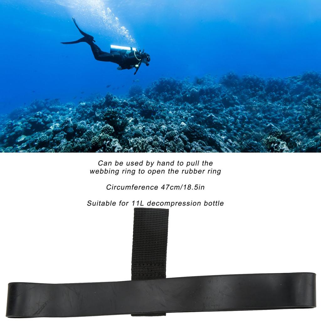 KEEP DIVING Tauch-Retainer-Band Gummi Mehrzweck-Tauchflaschenband zum Tauchen