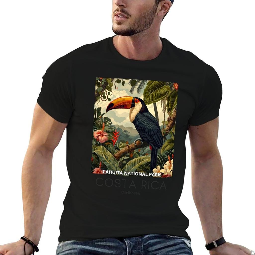 A Vintage Travel Illustration Of Cahuita National Park Costa Rica Tshirt T Shirt For Unisex Unisex Graphic T Shirt Tshirt