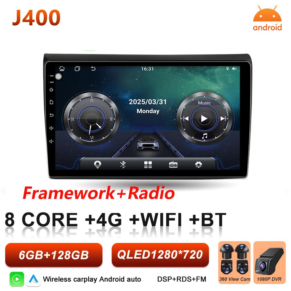Android 16 Car Radio For Fiat Bravo 198 2 2007 - 2014 Multimedia Player Carplay BT Auto Stereo 2k Screen 5G Wifi GPS Navigation