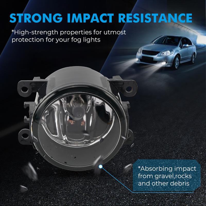 Clear Front Fog Light Kit with H11 Halogen Bulb, for Suzuki Grand Vitara 2006-2012, for Suzuki SX4 4dr Sedan 2006-2012