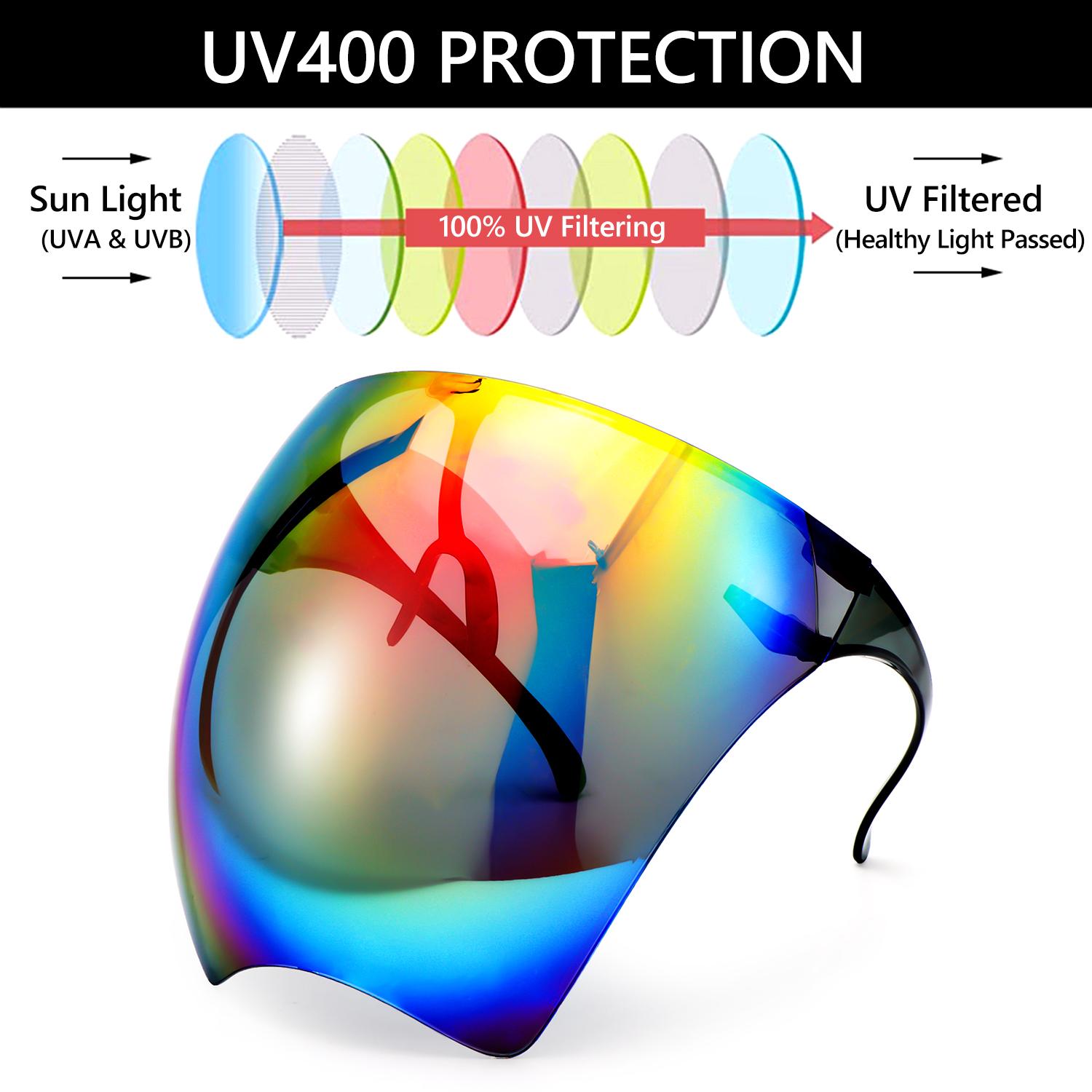 

Большие очки, закрывающие все лицо, защитные очки, солнцезащитные очки, противотуманные очки, козырек Red Rainbow