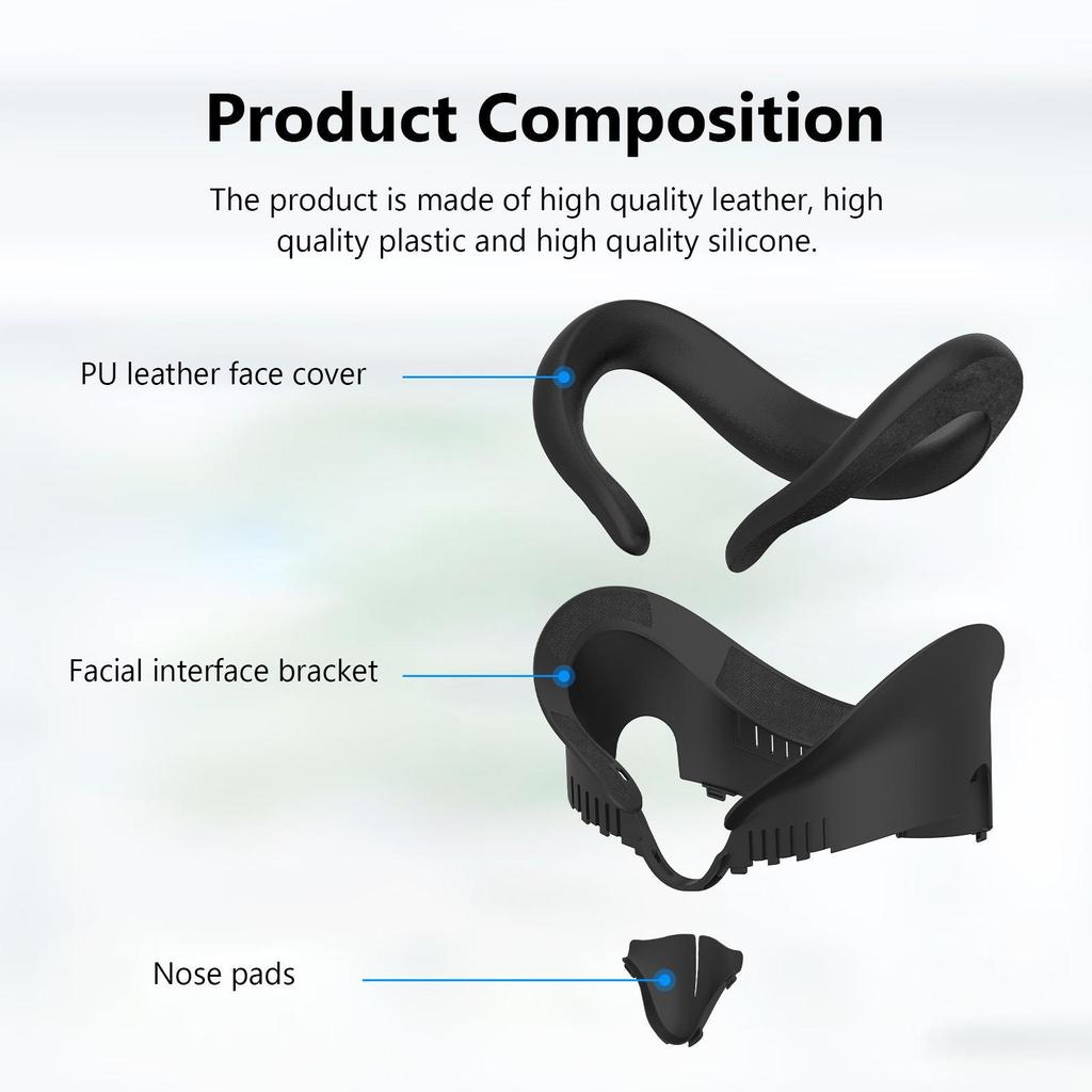 "Meta Quest 3 Soft Replacement Eye Mask - ABS PU Leather VR Accessory"