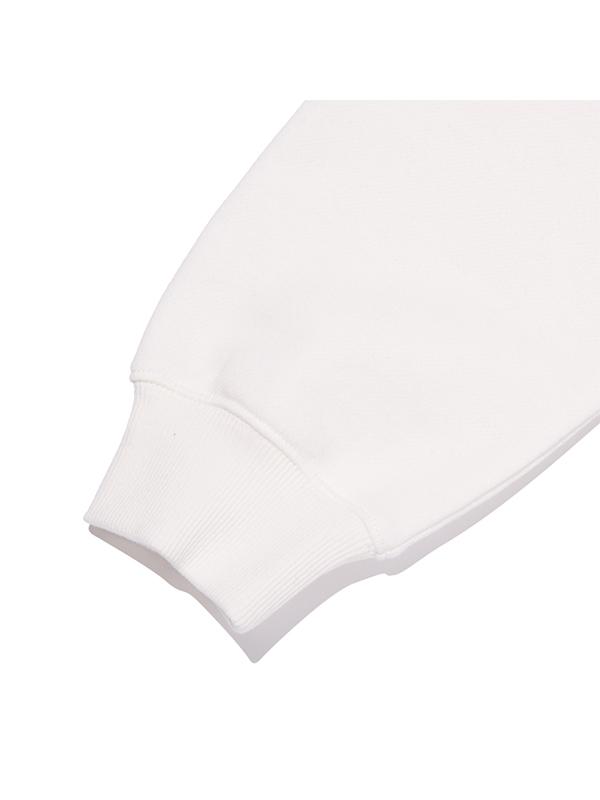 KIRSH X Pitu Graphic Off-Shoulder Crop Sweatshirt [White]