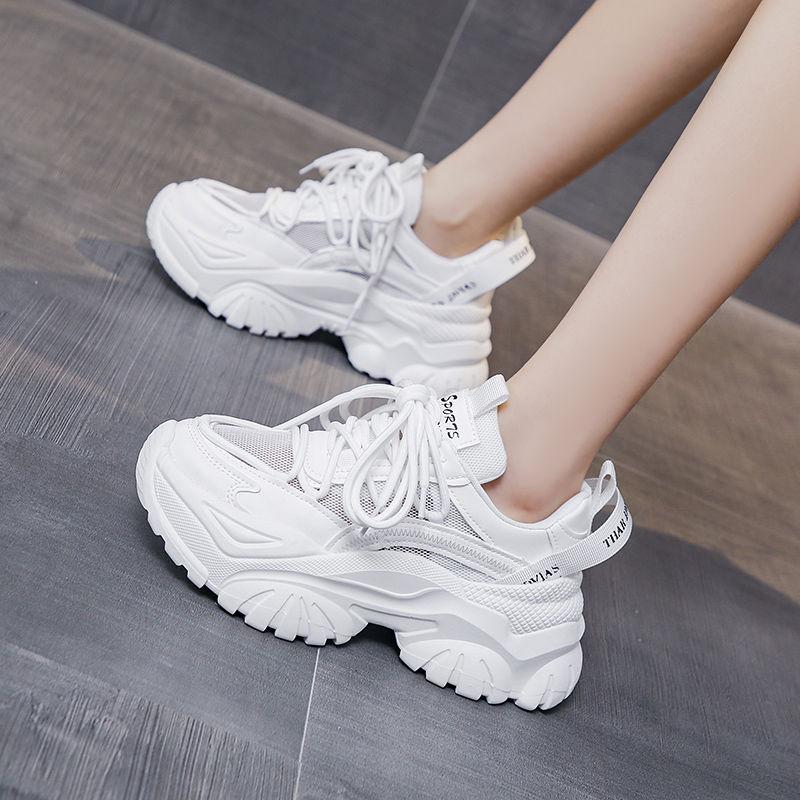 Dad shoes children 2025 spring new autumn and winter white platform versatile casual sports shoes little white women's shoes