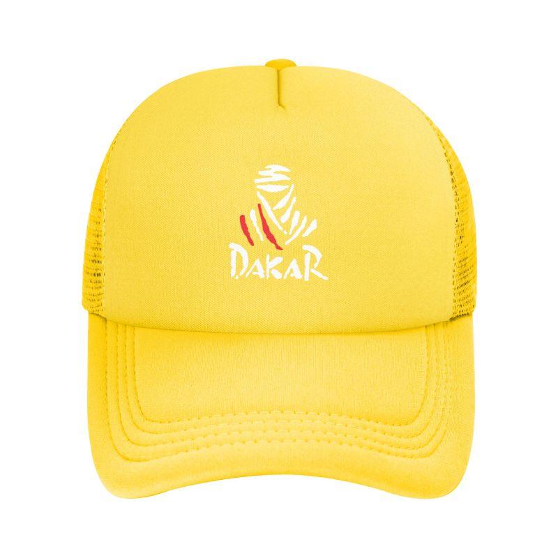

Cycling Dakar Rally Print Mesh Baseball Cap Men Women Solid Color Sun Caps Street Hip Hop Hat Outdoor Summer Sunshade Hat Adjustable жовтий
