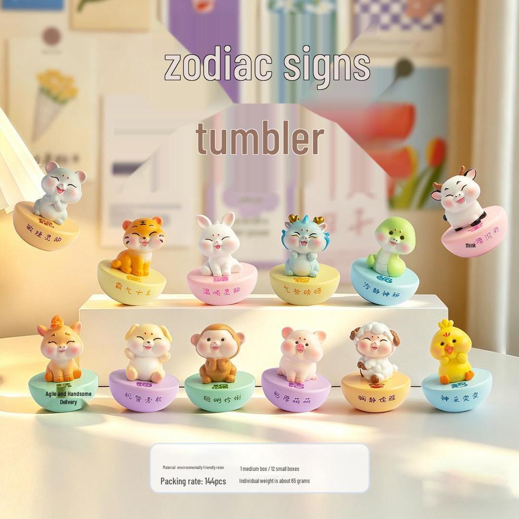 Qimo Pig Light-Activated Blind Box Cartoon Doll - Series 2 Office Ornament