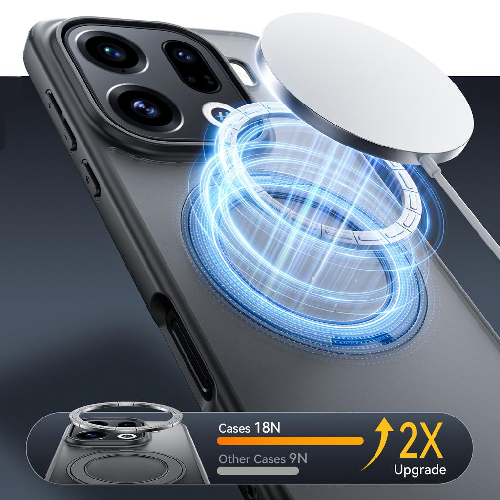 360° Rotating Magnetic Metal Stand Phone Case For OPPO Find X9 Pro X9s X9Ultra Translucent Frosted Shockproof Cover Coque Fundas