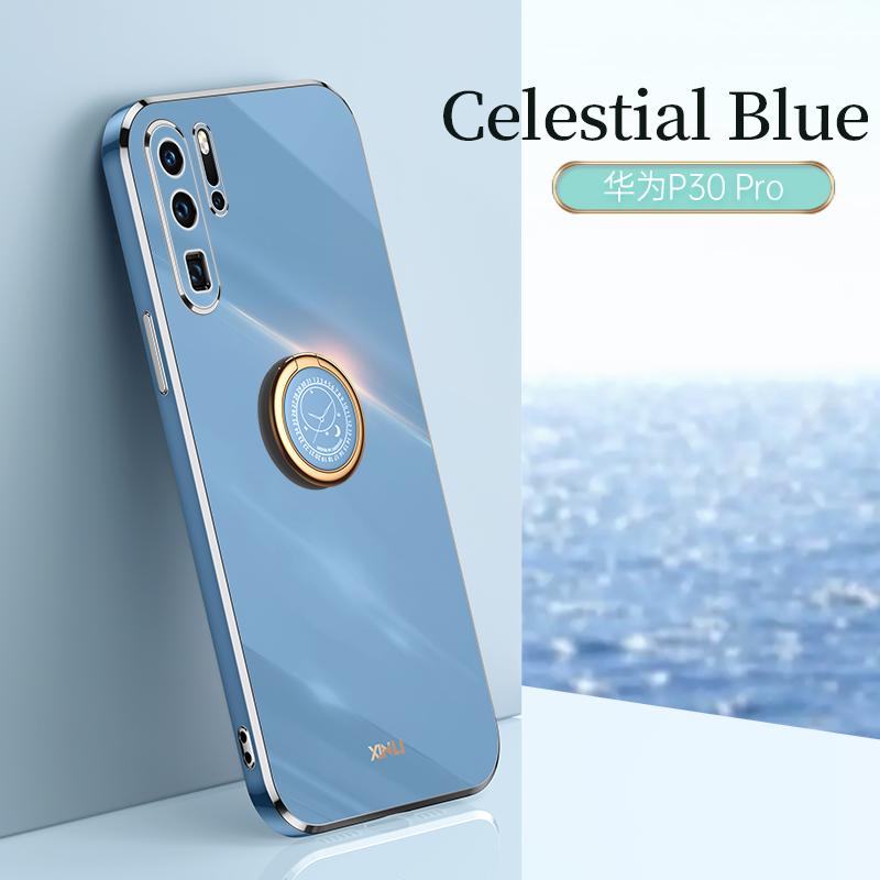 

Для Huawei P30 Pro Чохол Huawei P30Pro Phone Case VOG-L29 VOG-L09 VOG-L04 Задня кришка Розкішний квадратний тримач для кільця. Huawei P30 Pro