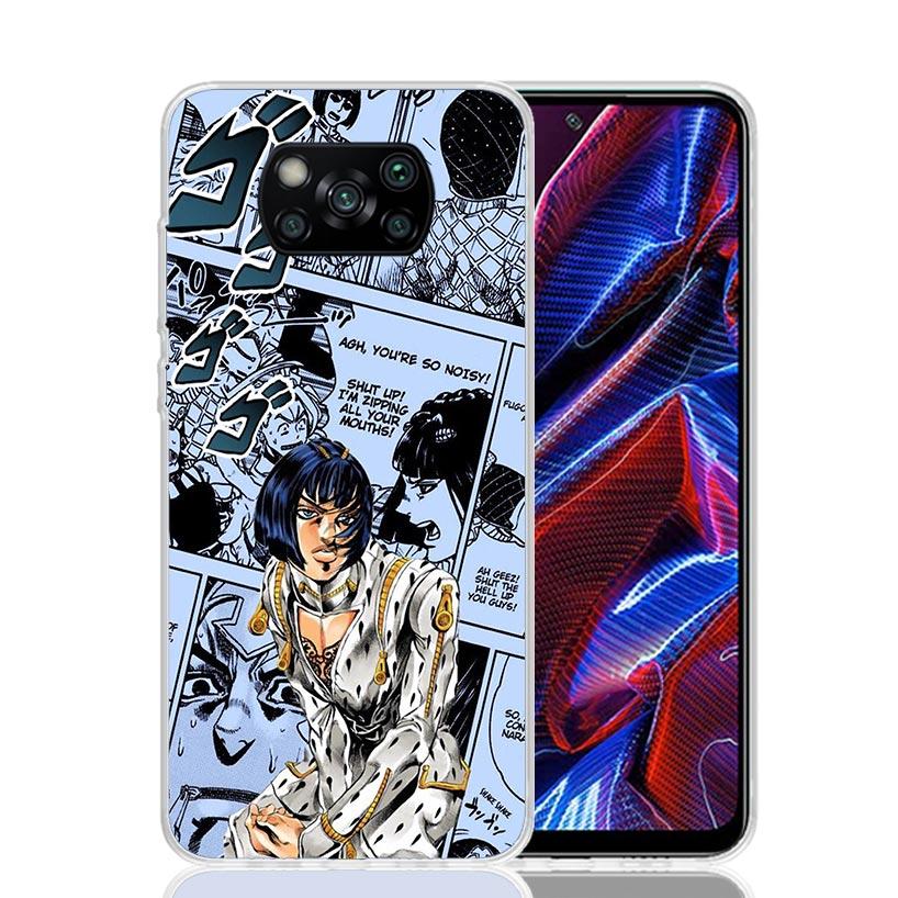 JoJo Bizarre Adventure Anime Case Phone Cover for Xiaomi Redmi Note 10 9 9S 8 8T 7 5 Pro Mi 12T 11T 10T 9T 12 11 Lite A3 A2 Tren