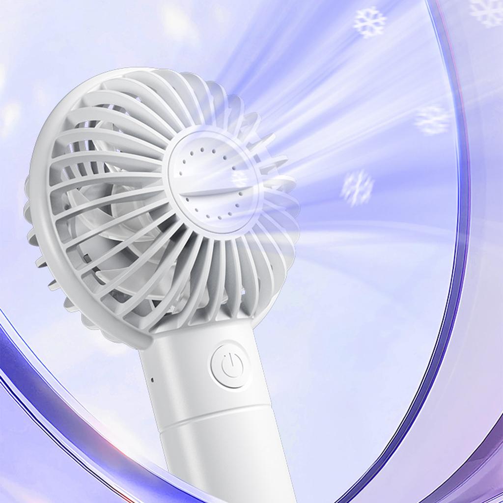 Portable Handheld Fan Quiet USB Rechargeable Multiple Speed Settings Handheld Fan for Students