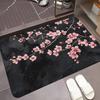 VIKAMA Cherry Blossom Branch Print Doormat Kitchen Rug Machine Washable Suitable For Living Rooms Entrance Hall Rug