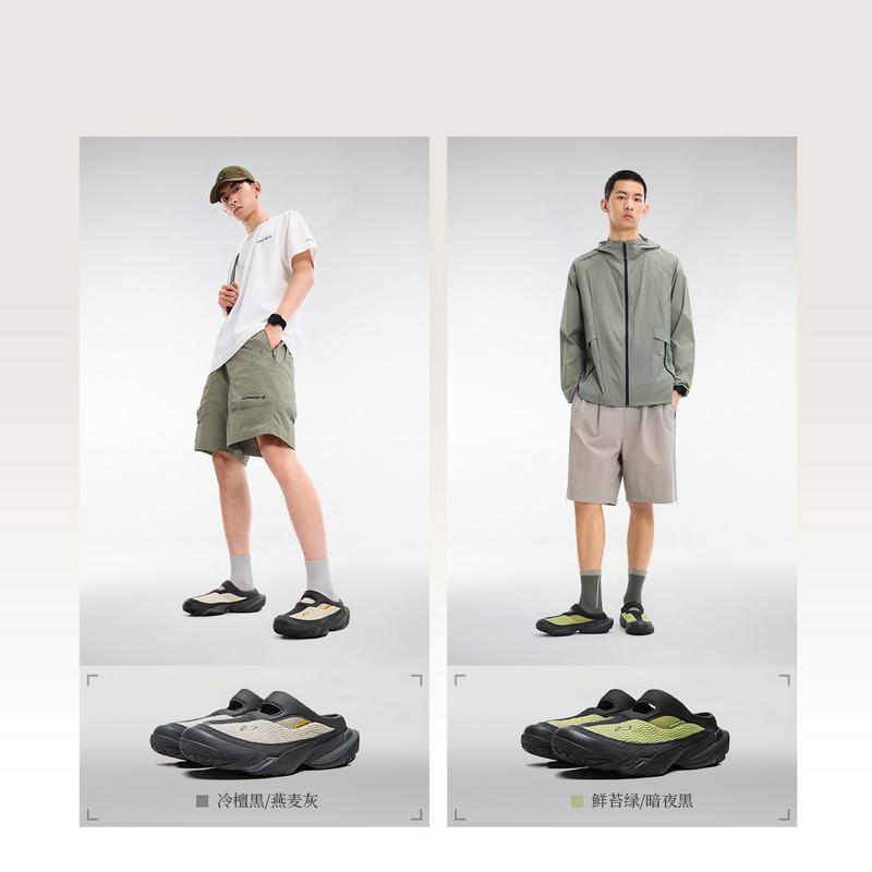 Li Ning Outdoor CF Tracing, Hiking Slipper Low top Outdoor Hiking Slippers Unisex Ebony Black/Oat Gray AHCV005-13