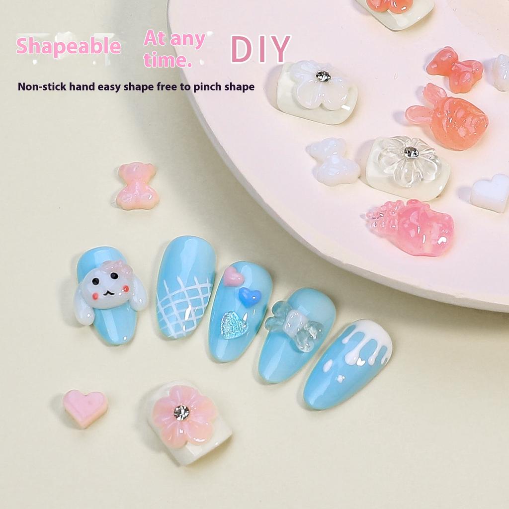 Nail Art Extension Glue, Solid State Non-stick, Hand Engraving and Shaping, Paper-free Tray, Quick Extension Nail Patch, Special for Nail Salons