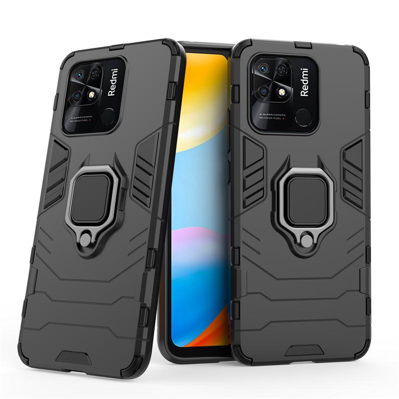 For Redmi 10C Cover Case Redmi 10C Capas Shockproof Back Hard Stand Magnetic Armor Ring Holder Case For Xiaomi Redmi 10C Fundas