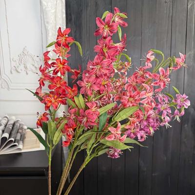 Flame Lily Artificial Flame Lily Floral Arrangement DIY Flower Simulation Flowers Realistic Plastic Wedding Bouquet