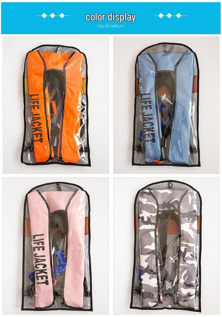 Automatic Inflatable Neck Pillow Life Vest - Multiple Colors Available