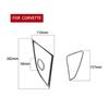 3Pcs For Chevrolet Corvette C7 2014- Carbon Fiber Door Speaker Cover Trim