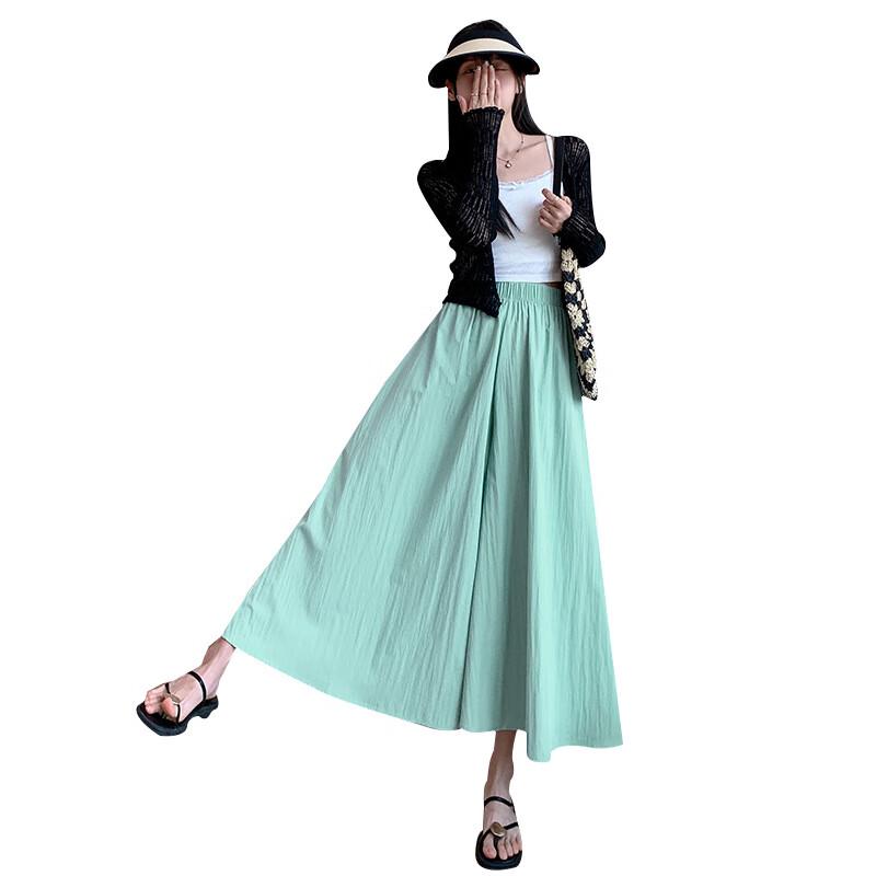 JOHLIN DREAM Women s High-Waist Wide-Leg Pants Skirt M