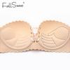 Strapless Push Up Bra for Women Seamless Brasssiere Sexy Lace-Up Bra Small Chest Gathered Bras Wireless Ladies Lingerie