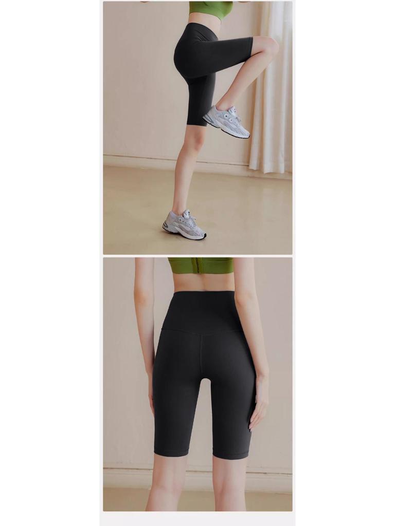 Women's High-Waisted Yoga and Running Shorts Set