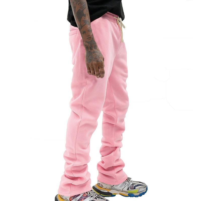 Men's Autumn Winter Solid Color Casual Sweatpants, Loose Straight Leg Long Pants
