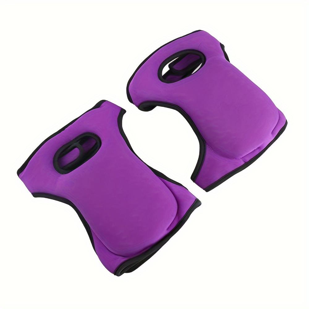 

2 шт. удобных неопреновых садовых наколенников с регулируемыми ремнями - прочные резиновые наколенники для садоводства, ухода за газоном и полом фиолетовый