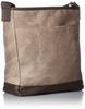Cubic Core Shoulder Synthetic Bag, Denim-Look Leather, Brown, 1701-1855