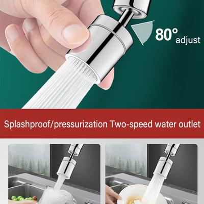 720° Universal Rotation Faucet Extender Dual Mode Sprayer Head Kitchen Robot Arm Extension Taps Bathroom Swivel Faucet