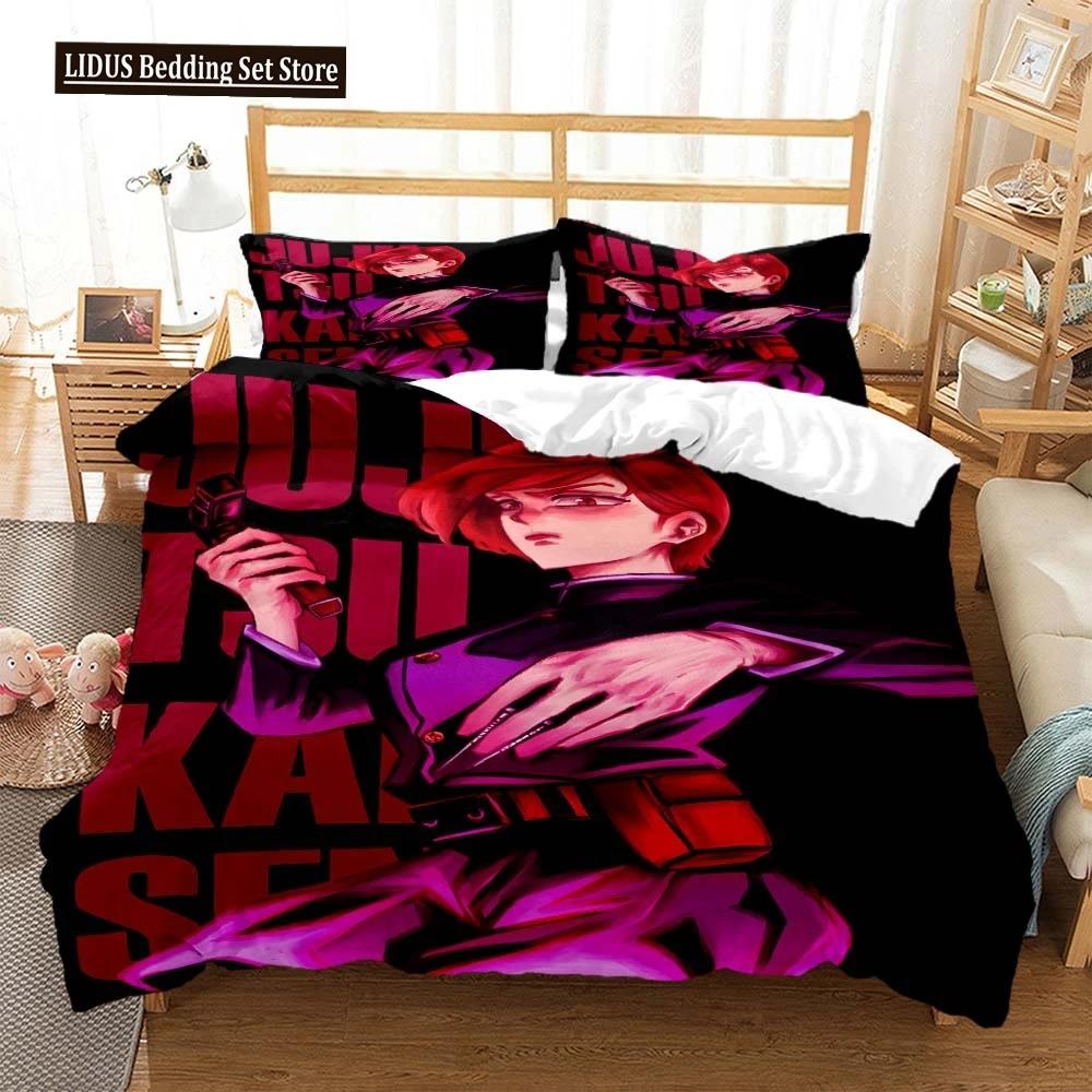 Jujutsu Kaisen Digital Print Polyester Bedding Sets Covers Boys Duvet Cover Set For Teens Bedding Set