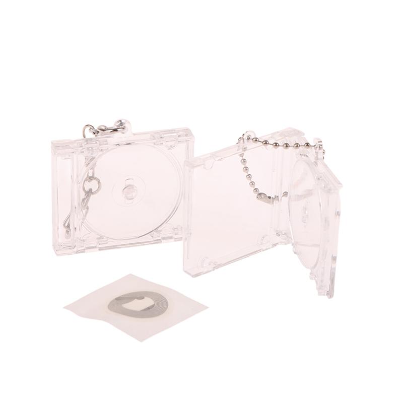 1 szt. Pusty album Mini etui na CD brelok do kluczy do plecaka DIY wiszące dekoracje brelok do kluczy