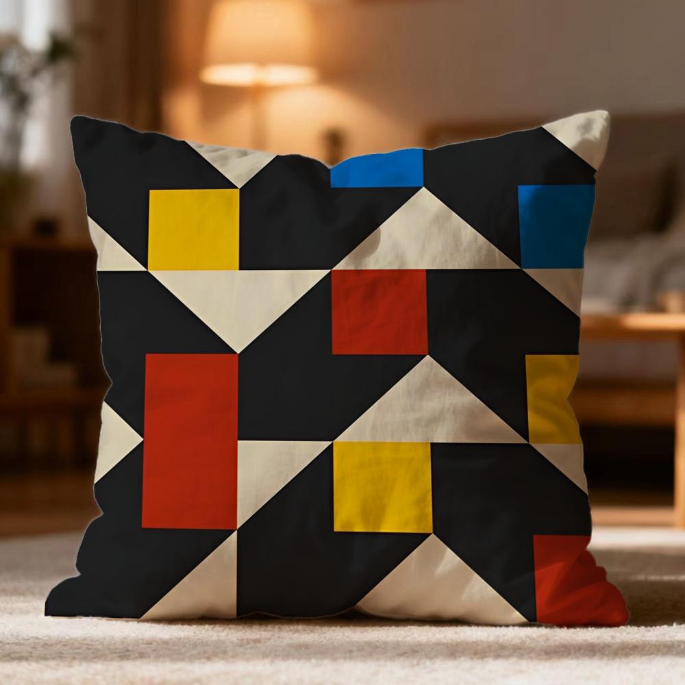 Популярная геометрическая наволочка в стиле Баухаус, мягкая, стирающаяся, для дивана, кровати, путешествий, офиса 30cmx30cm
