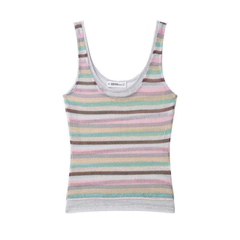 

Zbzr Spring New Women clothes Metal Color Thread Stripe Top Trousers Dress 1131817 1131819 Tops L