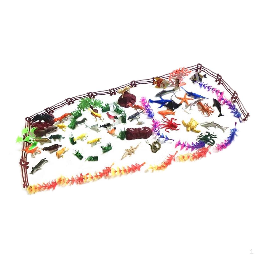 80 Pieces Animals Model Kids Educational Toys,Crafts,Party Favors,Animal Toy Figurines Set