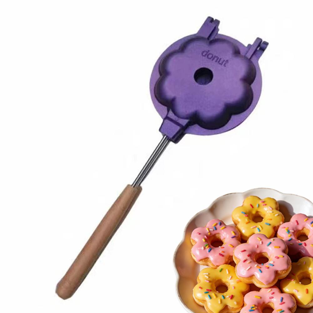 

Stainless Steel Donut Baking Mold Non-Stick Large Donut Maker With Long Handle Cake Decorating Tool Home Bakery Supplies