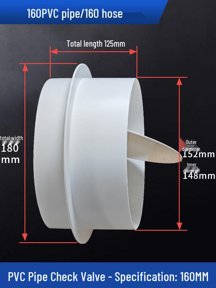 Bathroom Heater Exhaust Fan PVC One-Way Odor Backflow Valve