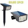 2-4Pcs Solar Powered 50/53LED Lamp Adjustable Solar Spotlight In-Ground IP65 Waterproof Landscape Wall Light Outdoor Lighting