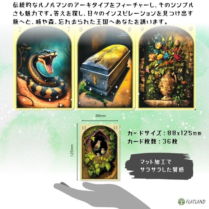 Medieval Lenormand Oracle Lenormand Card Fortune Telling with Japanese Authentic Instructions,