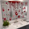 DIY Bloodstained Handprint Window Sticker Spooky Party Door Stickers  Window Decoration
