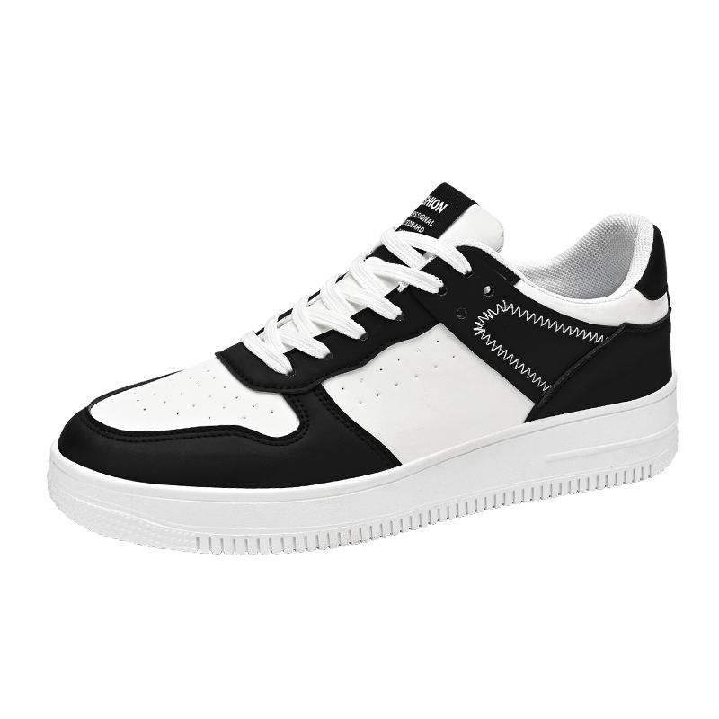 Pánské tenisky Neformální sportovní obuv pro muže Lehká PU kůže prodyšná obuv Pánské ploché bílé tenisky Zapatillas Hombre