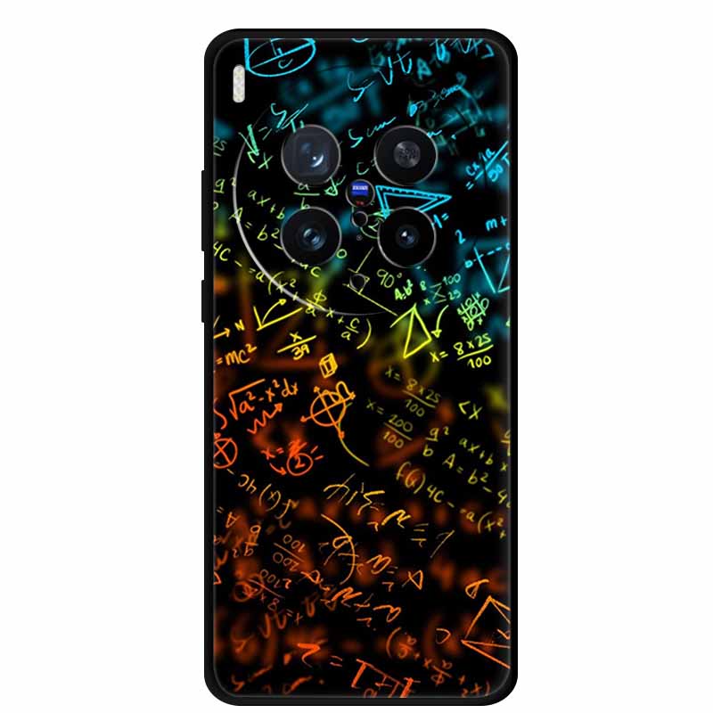 Black Silicone Case For Vivo X300 Pro 2025 Case Cartoon Cat Soft Back Cover For Vivo X300 5G Phone Case X 300 Pro Coque Funda
