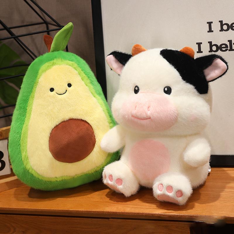 Transfiguration Avocado Dairy Cattle Plush Toy Sofa Pillow Room Decoration Gift