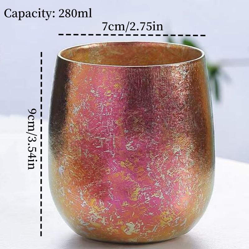 

Outdoor Egg Mug Pure Titanium Double-Wall Coffee Mug,Water Cups Home Drinking Office Tea Mug 280 ml Beer Luxury-Feel Juice Cup 280ml розовый