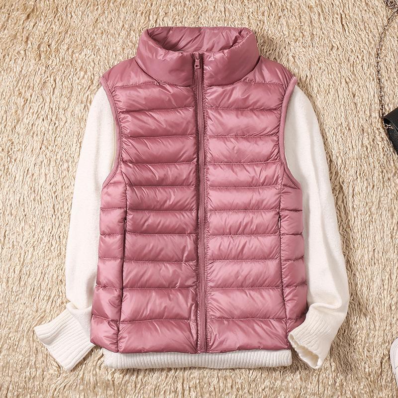 White Duck Down Women Sleeveless Jackets Arrivals Female Ultra Lightweight Packable Vest Women Coats