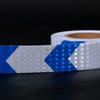 Arrow Reflective Stickers Blue-White 2inch*16FT Safety Tapes Self-Adhesive Conspicuity Warning Strips Reflectors Film For Trucks