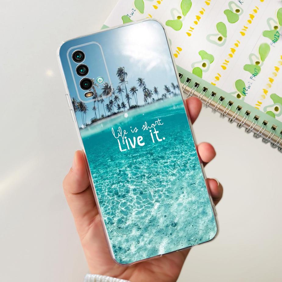 For Xiaomi Redmi 9T Case Cute Fashion Painted Cover Clear Silicone Phone Case For Xiaomi Redmi 9T Redmi9T Back Cover 6.53'' Bags