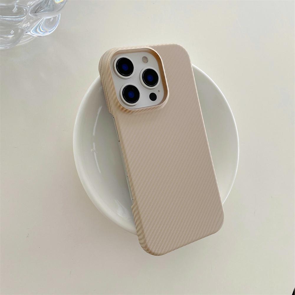 For IPhone 17 Air 16 Plus 15 14 13 Pro Max Kevlar Pattern Phone Case Carbon Fiber Leather Borderless Protective Cover