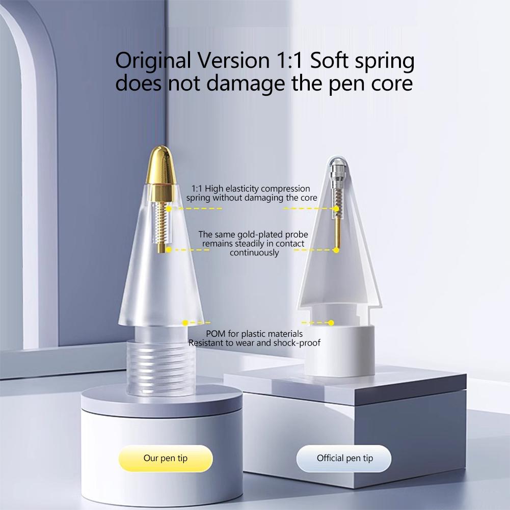 4/6 Pezzi di Ricambio per Punte di Matita per Apple Pencil 1/2/3ª Apple Pencil Pro 2B Punte Morbide per IPad Pro Pencil1/2/3 Stylus Punta Fine
